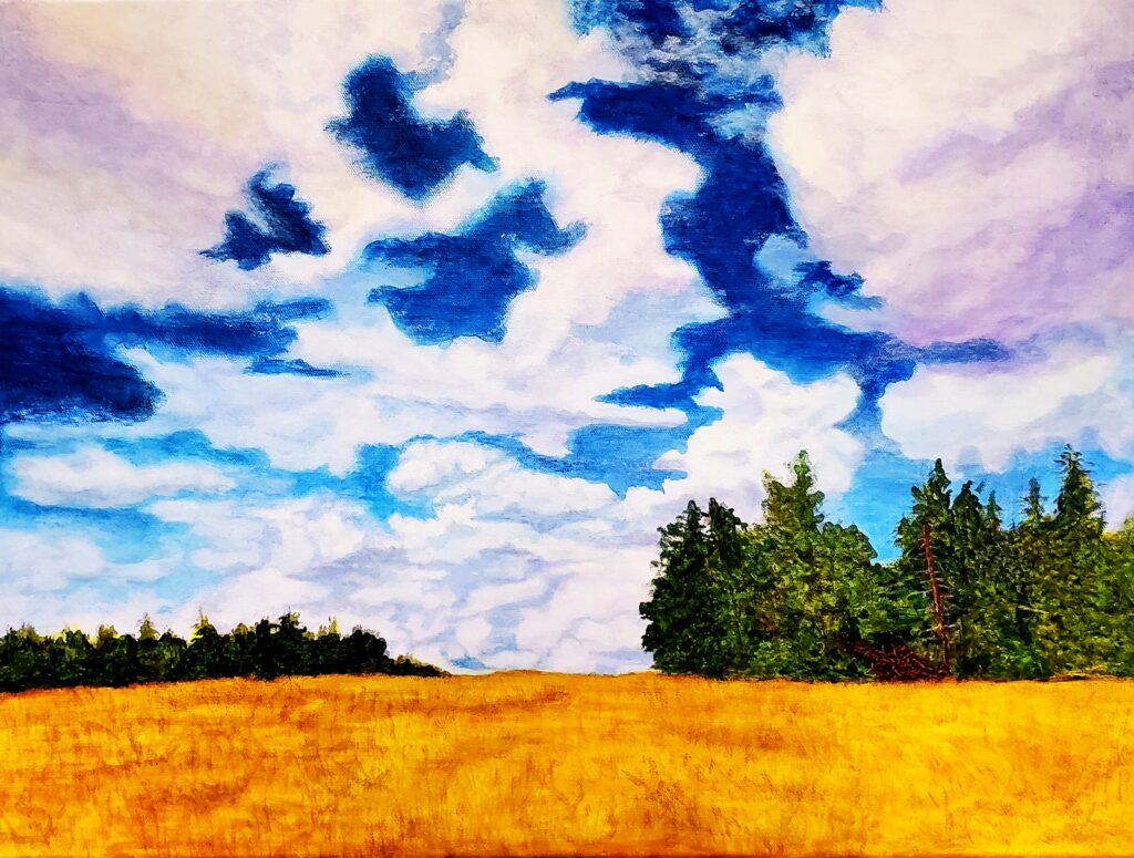 Summer Clouds paingting by Connie Smith